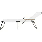 Jan Kurtz Amigo 40+ Dreibeinliege mit Armlehnen Aluminium/Esche/Kunstoffgewebe
