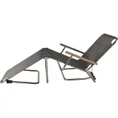 Jan Kurtz Amigo 40+ Dreibeinliege mit Armlehnen Aluminium/Esche/Kunstoffgewebe