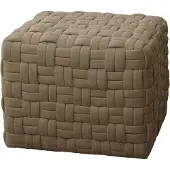 SVITA POPPY Hocker Sitzpouf geflochten Sitzhocker Fußhocker für Sessel