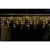 Star-Max LED-Eisregen außen 240er warmweiß, IP44, 6/18 h Timer, 6 m/20 Stränge