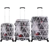 Saxoline Reisekoffer im 3er Set Cities hergestellt aus Acrylnitril-Butadien-Styrol (ABS) Bunt One Size