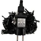 Mojawo LED Lichterkette für Außen warmweiß Kabel grün 120 LED's