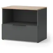 Vicco Kommode Wido Anthrazit/Sonoma 60 x 50 cm mit klappe, Model 57447