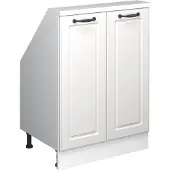 Vicco Dachschrägenschrank Rion, mit 2 Türen, Weiß Landhaus/Weiß/Weiß