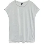 Vero Moda Sarah Ava Damen Top mit Rundhalsausschnitt, luftige Passform