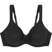 Triumph Bügel-BH "Modern Soft+Cotton W" mit dezenten Glanz-Streifenmuster und breiten Trägern