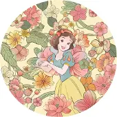 Komar Vliestapete "Vlies selbstklebend - Snow White Endless Summer - Größe 125 x 125 cm" bedruckt glatt Kinderzimmer