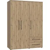 Die Möbelfundgrube Kleiderschrank Artisan Eiche - 144 cm - MOKKARIS