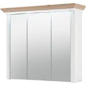 Die Möbelfundgrube Spiegelschrank mit Beleuchtung Pinie weiß 83 cm - JASMIN
