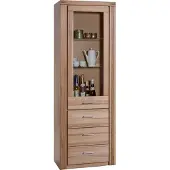 Massivart Vitrine mit Glastür Kernbuche teilmassiv geölt Breite 68 cm - FREYJA