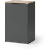 Vicco Kommode Wido, 50 x 80 cm mit Regal, Anthrazit/Sonoma
