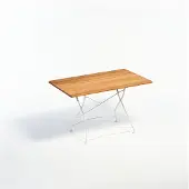 Weishäupl Classic Tisch Teak/Band-und Rundstahl verzinkt pulverbeschichtet eckig