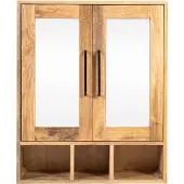Carla&Marge Riffelution Spiegelschrank Mangoholz/Eisen Honig/Schwarz