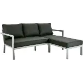 Brafab Delia Lounge Set Light Grey / Nearly Black