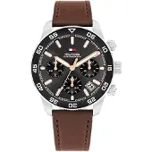 Tommy Hilfiger Herrenuhr Chronograph Datumsfenster Sportlich-Elegant TH85 1792213