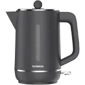 Tornado TKE-01328-GS, 1,7 l, 2200 W, Schwarz, Kunststoff, Wasserstandsanzeige, Filterung