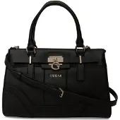 GUESS Elegante schwarze Tasche mit Tragegriff und Schultergurt für Damen