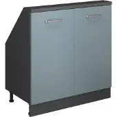 Vicco Dachschrägenschrank Rion Blau-Grau mit 2 Türen, Model 56151