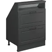 Vicco Dachschrägenschrank Rion, mit 2 Schubladen, Anthrazit Landhaus/Anthrazit/Anthrazit