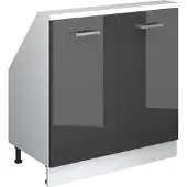 Vicco Dachschrägenschrank Rion Anthrazit Hochglanz mit 2 Türen, Model 56169