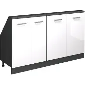 Vicco Dachschrägenschrank-Set Rion Weiß Hochglanz 2er Set, Model 55998