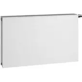 Kermi Flachheizkörper therm-x2 Line-V Typ 22, HxLxT: 605x905x102 mm, Farbe: Weiß RAL 9016 seidenglanz, Ventilposition: links, 10 bar, Abdeckung: mit, Wärmeleistung 75/65-20: 1402 Watt, Bohrkonsole