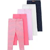 STACCATO Leggings , Mädchen, Gr. 80/86, pink, . Oberstoff: 95% Baumwolle, 5% Elasthan., Hosen Leggings, 5-er Set