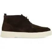 Manfield Braune Schnürboots aus Veloursleder | Größe 40