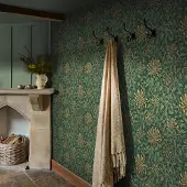 William Morris Vliestapete "Honeysuckle Verde" Motiv glatt Design Tapeten