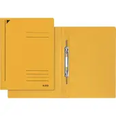 Leitz Spiralhefter, DIN A4, Colorspankarton, gelb 320 g/qm, mit Spiralmechanik 80 mm, mit Beschriftu