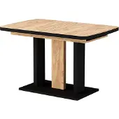 Vicco Esstisch Fenaro Schwarz/Eiche 120 x 80 cm 2 Teile, Model 56586