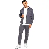 Enzo | Herren Cargo-Trainingsanzug-Set - Grau