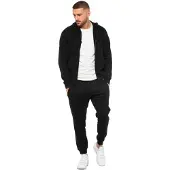 Enzo | Herren Zip Hoodie Trainingsanzug Set - Schwarz