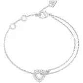 GUESS JUBB05534JWRHS Damen-Armband Infinity Herz Kristall S