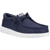 HEY DUDE Wally Canvas Herren, Slip On, Sneaker, Textil/Stretch, Navy (Blau) - Herrenschuhe Sneaker / Schnürschuh, Blau