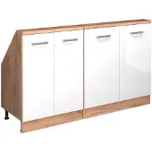 Vicco Dachschrägenschrank-Set Rion Weiß Hochglanz 2er Set, Model 56011