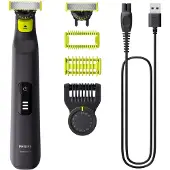 Philips OneBlade Pro 360 QP6542/15 Face + Body, Waschbar, Akku, Schwarz, Limette