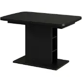 Vicco Esstisch Fenaro Schwarz 120 x 80 cm mit offenen Fächern, Model 56481