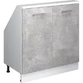 Vicco Dachschrägenschrank Rion Beton mit 2 Türen, Model 56172