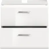 Xonox .home Waschtischunterschrank mit 2 Schubkästen Ice BxHxT 60 x 54 cm x 32 cm Frontfarbe weiß hochglanz