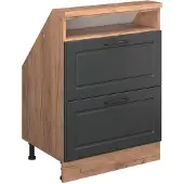 Vicco Dachschrägenschrank Rion, mit 2 Schubladen, Anthrazit Landhaus/Goldkraft Eiche/Goldkraft Eiche