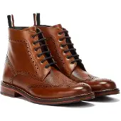 Ben Sherman Alfred Brogue Herren Tan Stiefel
