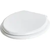 Beliani WC-Sitz Weiß Glänzend MDF 46x38 cm O-Form Oval Lochabstand 17 cm mit Schnellverschluss Absenkautomatik Abstandshaltern WC-Brille mit Deckel
