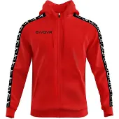 Givova Sweatshirt mit Kapuze Streifen Full Zip Kind