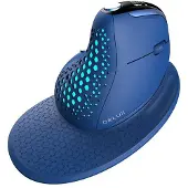 Delux M618XSD, rechts, Vertikale Ausführung, Optisch, RF Wireless + Bluetooth, 4000 DPI, Schwarz