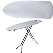 Kadax Bügelbrettbezug 140 x 50 cm, widerstandsfähige Baumwolle, grau