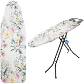 Kadax Dehnbarer Bügelbrettbezug 127 x 46 cm, helle Blumen