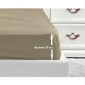Lovely Home Fitted Bottom Sheet - Beige (180 x 200 cm)