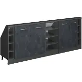 Vicco Dachschrägenschrank-Set Rion, 5er Set, Schwarz Beton/Anthrazit/Anthrazit