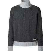 Pepe Jeans für Herren. PM7000027 Purcel Pullover grau (L), Lässig, Polyester